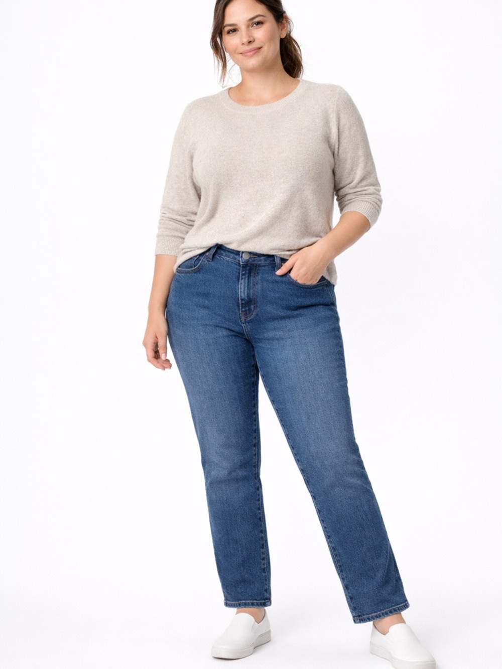 Gloria Vanderbilt Amanda Jeans 16W Short NWT Tapered Leg Stretch Denim Blue